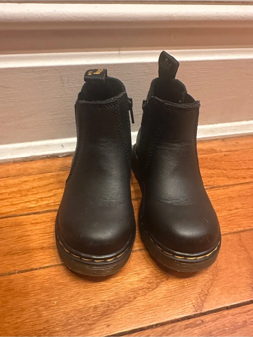 Dr. Martens Kids Black Chelsea Zip Boots